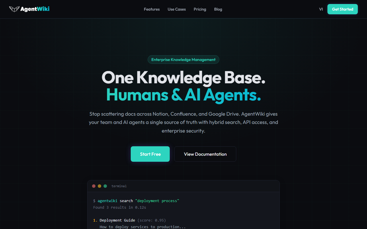 AgentWiki Knowledge Discovery Interface